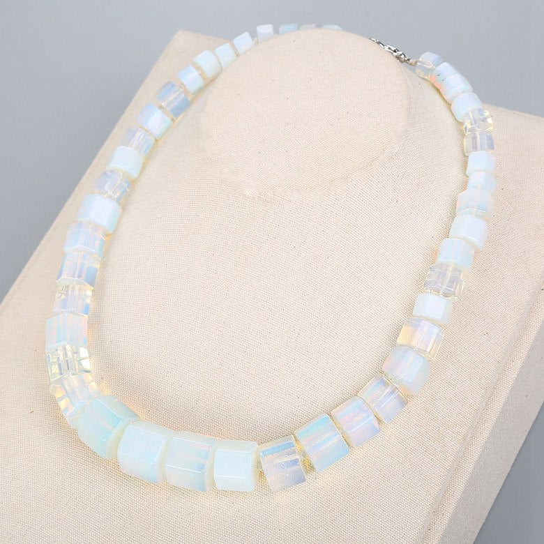 Natural Jade Women Necklace Ethnic Big Choker Natural Stone Knotted Statement Female Vintage Healing Pendant Bohemian Jewelry