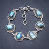 Natural Labradorite Handmade Unique 925 Sterling Silver Bracelet 7 1/2-9 Y2820