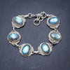 Natural Labradorite Handmade Unique 925 Sterling Silver Bracelet 7-8 Y2852