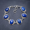 Natural Lapis Lazuli Handmade Unique 925 Sterling Silver Bracelet 7 1/4-8 1/4 Y3414