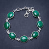 Natural Malachite Handmade Unique 925 Sterling Silver Bracelet 7 1/4-8 Y0806