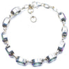 Natural Mystical Topaz Handmade Unique 925 Sterling Silver Bracelet 6 3/4-7 1/2 Y0091