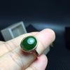 Natural Nephrite ring big granule 7ct style simple and beautiful new product launch