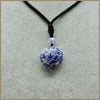 Natural Opalite Gemstones Heart Heart Natural Stone White Crystal Spike Healing Reiki Chakra Pendant Bead Crystal Necklace Women