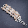 Natural Picture Jasper Handmade Unique 925 Sterling Silver Bracelet 7 1/4-8 Y2824