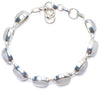 Natural Rainbow Moonstone Handmade Unique 925 Sterling Silver Bracelet 7-7 3/4 Y0804