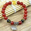 Natural Red Agate Beads Bracelet Fine GemStone Beaded Elastic Line Bracelet Men Jewelry Women Bracelet Can Drop Shipping