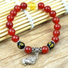 Natural Red Agate Beads Bracelet Fine GemStone Beaded Elastic Line Bracelet Men Jewelry Women Bracelet Can Drop Shipping