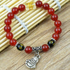 Natural Red Agate Beads Bracelet Fine GemStone Beaded Elastic Line Bracelet Men Jewelry Women Bracelet Can Drop Shipping