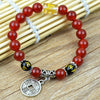 Natural Red Agate Beads Bracelet Fine GemStone Beaded Elastic Line Bracelet Men Jewelry Women Bracelet Can Drop Shipping
