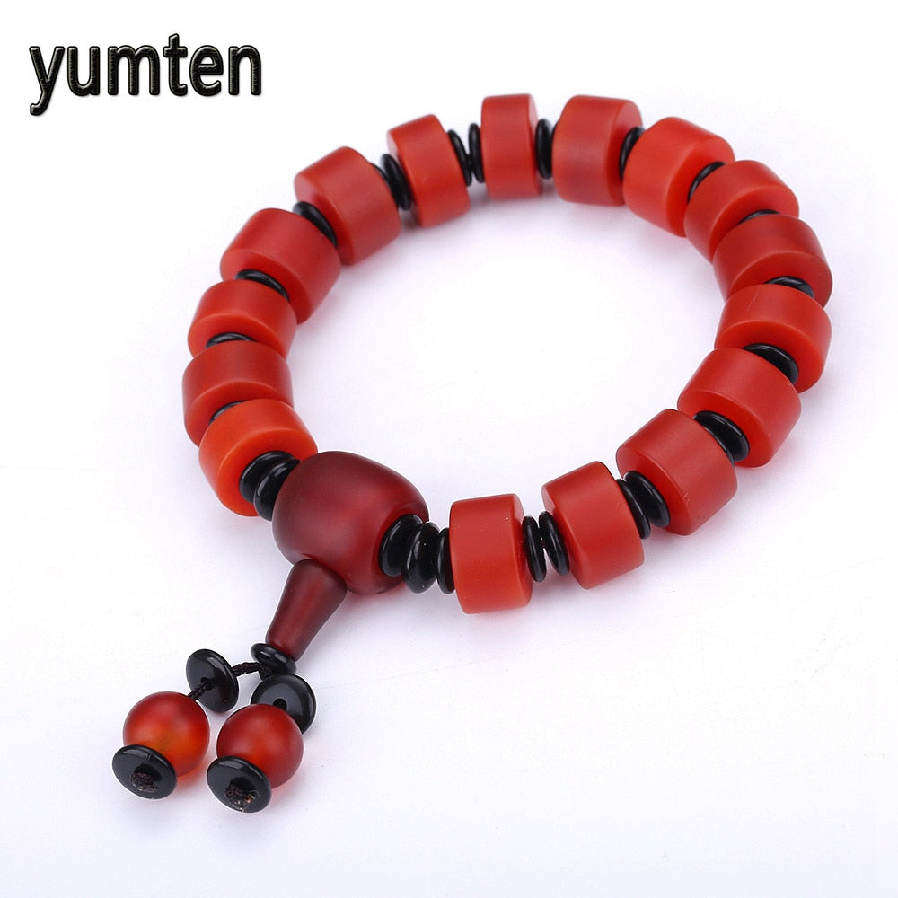 Natural Red Agate Crystal Men Bracelet Fashion Popular Bracelets & Bangles Jewelry Agate Couple Gift Agate Beads Yoga Bracelets