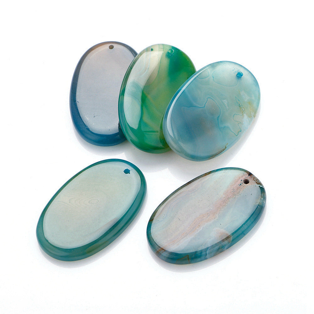 Natural Red Agate Obsidian Bead Long Necklace Oval Pendant 6 Colors New Arrival Charm Fashion Valentine D Gifts Sapphire Ruby