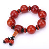 Natural Red Agates Stone Strand Bracelets Round Beads Chalcedony Energy Bracelets Men Onyx Lucky Beads Lover Birthd Gift 2020