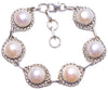 Natural River Pearl Handmade Unique 925 Sterling Silver Bracelet 7 1/4-8 1/4 Y1383