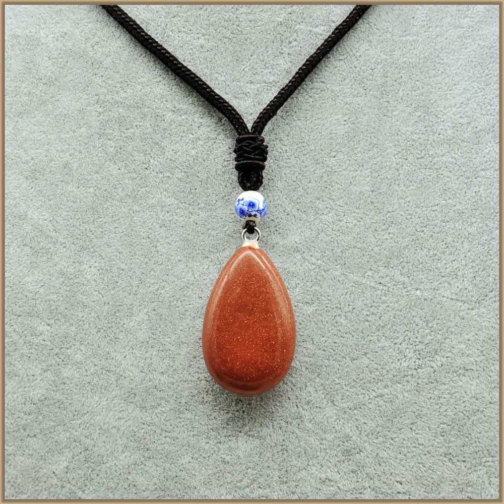 Natural Rope Chain Clear Crystal Natural Stones Pendant Necklaces 70cm Long Necklace Water Drop Pendant Christmas Gift Jewelry