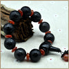 Natural Round Black Agate Obsidian Men Jewelry Scrub Agate Bracelet Crystal Stone Guard Luck Charm Men women March 28 Hot Sell