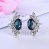 Natural Sapphire Earring Moon Star Stud Earrings For Women Engagement Party Jewelry gift Blue gemstone