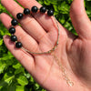 Natural Schungite Shungite Bracelet Round Beads Crystal Healing Stone  Women Men Jewelry Gift