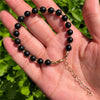 Natural Schungite Shungite Bracelet Round Beads Crystal Healing Stone  Women Men Jewelry Gift