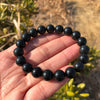 Natural Schungite Shungite Bracelet Round Beads Crystal Healing Stone  Women Men Jewelry Gift