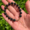 Natural Schungite Shungite Bracelet Round Beads Crystal Healing Stone  Women Men Jewelry Gift