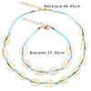 Natural Shell Necklace Bracelet Collar Seashell Choker Handmade Rope Chain Women Summer Beach Jewelry Friend Gift