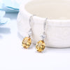 Natural Sky Blue Topaz Earrings with Gemstone 925 Sterling Silver 6.9ctw Gemstone Drop Earrings for Women Engagement Anniversary