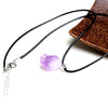 Natural Stone Amethysts Crystal Pendant Necklace Brazil  Druzy Irregular Shape Lavender Semi-precious Chakra Jewelry Necklace