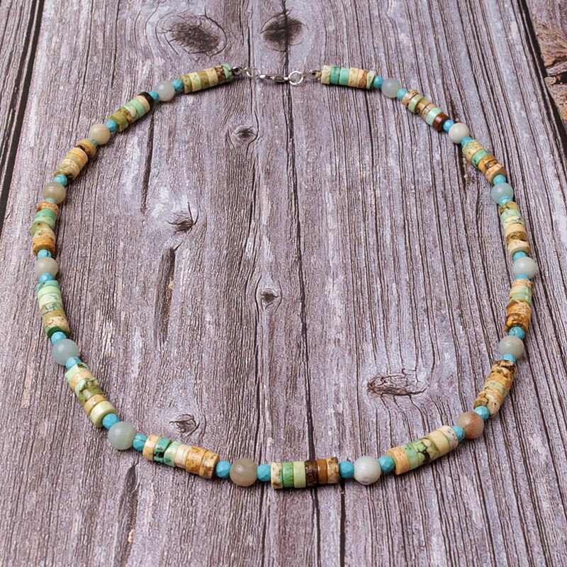 Natural Stone Bead For Women Choker Necklace Hawaiian Surfer Jewelry