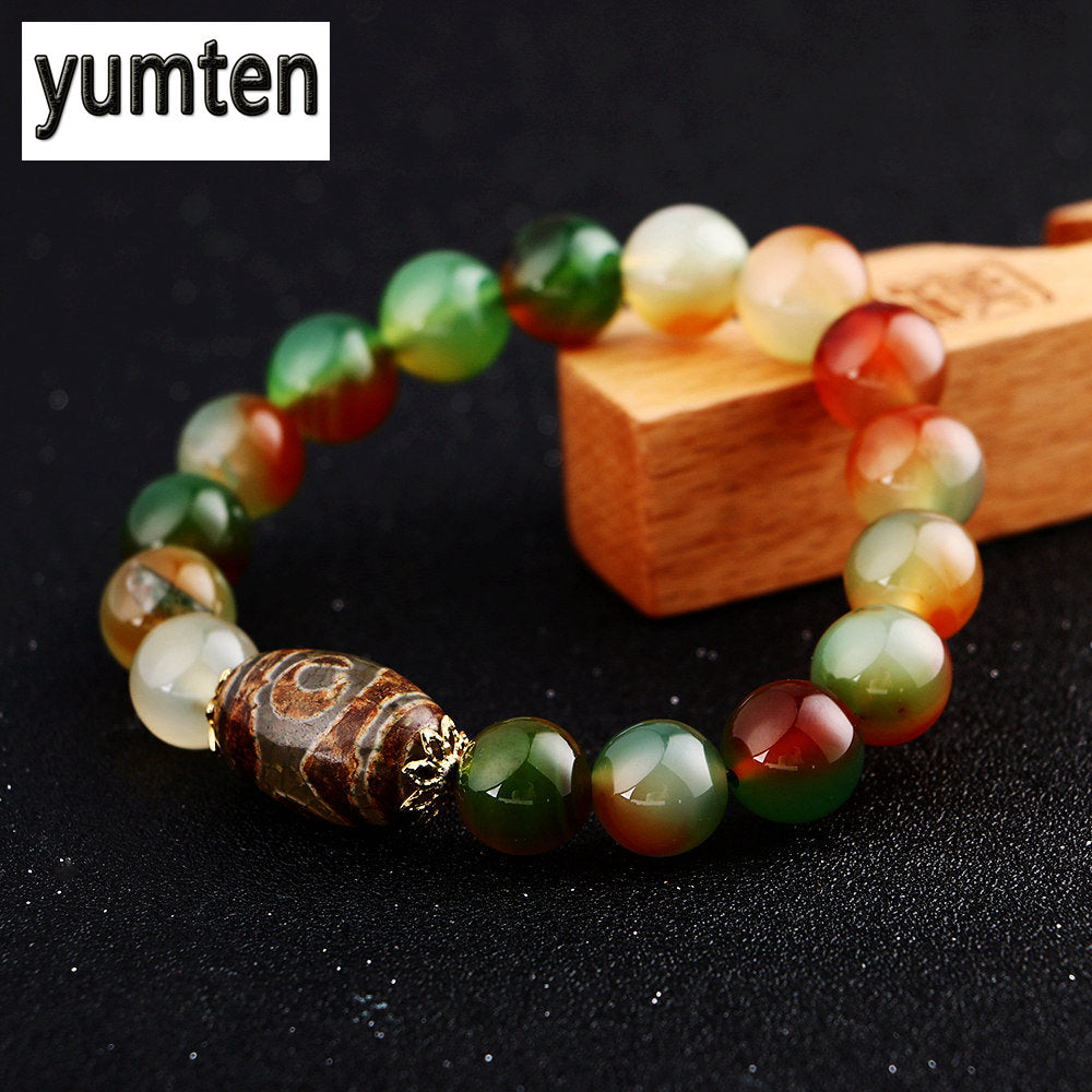 Natural Stone Beaded Bracelets Red Agate Crystal Agate Bracelet Unique Onyx Carnelian Stone Agate Bracelets Kostenloser Versand