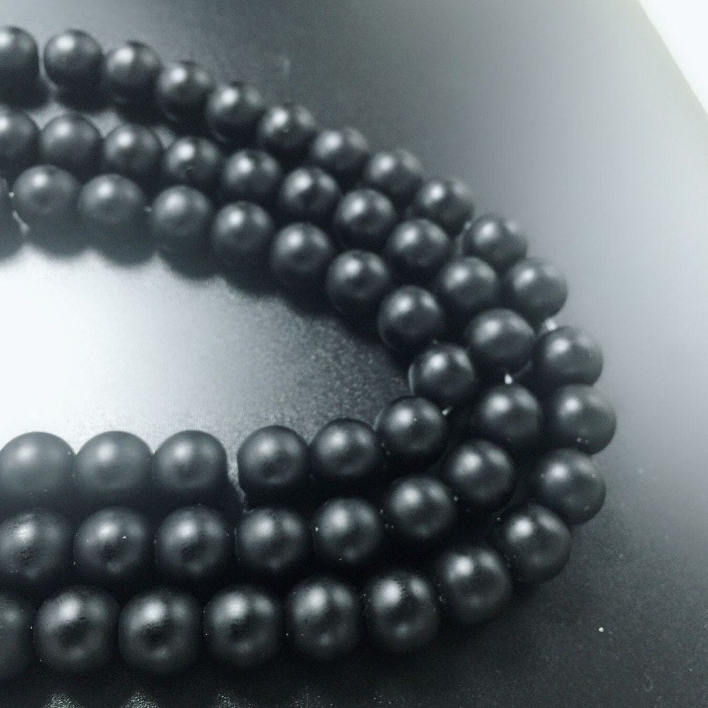 Natural Stone Beads For Jewelry Making Black Onyx Agate Chalcedony Diy Handmade Natural Stone Beads For Jewelry Making Round NEW