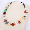 Natural Stone Beads Statement Necklaces & Pendants Women Jewelry Collares Jade Original Geometric Gem Crystal Party Jewelry Love