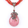 Natural Stone Beads Water Drop Vintage Necklaces Pendants Statement Necklaces & Pendants Long Necklace Women Jewelry Collares