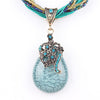 Natural Stone Beads Water Drop Vintage Necklaces Pendants Statement Necklaces & Pendants Long Necklace Women Jewelry Collares