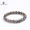 Natural Stone Bracelet 6-8mm Moonstone Women Fashion Bracelets 2020 Blue Light Beads Man Bracelet Jewelry Unisex Wholesale