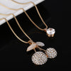 Natural Stone Cat Eye CZ Necklace Gold Silver Plated Chain Pendant Necklaces Wholesale Woman Statement Necklace