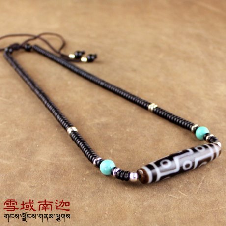 Natural Stone Men and Women's Choker Necklace Nine eyes Dzi Beads Great Quality