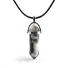 Natural Stone Necklace Hexagonal Column Pendant Natural Crystal Pendants Hexagonal Column Bullet Hexagonal Necklace Women