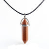Natural Stone Necklace Hexagonal Column Pendant Natural Crystal Pendants Hexagonal Column Bullet Hexagonal Necklace Women