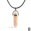 Natural Stone Necklace Hexagonal Column Pendant Natural Crystal Pendants Hexagonal Column Bullet Hexagonal Necklace Women