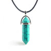 Natural Stone Necklace Hexagonal Column Pendant Natural Crystal Pendants Hexagonal Column Bullet Hexagonal Necklace Women