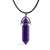 Natural Stone Necklace Hexagonal Column Pendant Natural Crystal Pendants Hexagonal Column Bullet Hexagonal Necklace Women