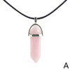 Natural Stone Necklace Hexagonal Column Pendant Natural Crystal Pendants Hexagonal Column Bullet Hexagonal Necklace Women