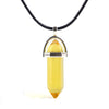 Natural Stone Necklace Hexagonal Column Pendant Natural Crystal Pendants Hexagonal Column Bullet Hexagonal Necklace Women