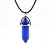 Natural Stone Necklace Hexagonal Column Pendant Natural Crystal Pendants Hexagonal Column Bullet Hexagonal Necklace Women