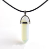 Natural Stone Necklace Hexagonal Column Pendant Natural Crystal Pendants Hexagonal Column Bullet Hexagonal Necklace Women