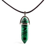 Natural Stone Necklace Hexagonal Column Pendant Natural Crystal Pendants Hexagonal Column Bullet Hexagonal Necklace Women