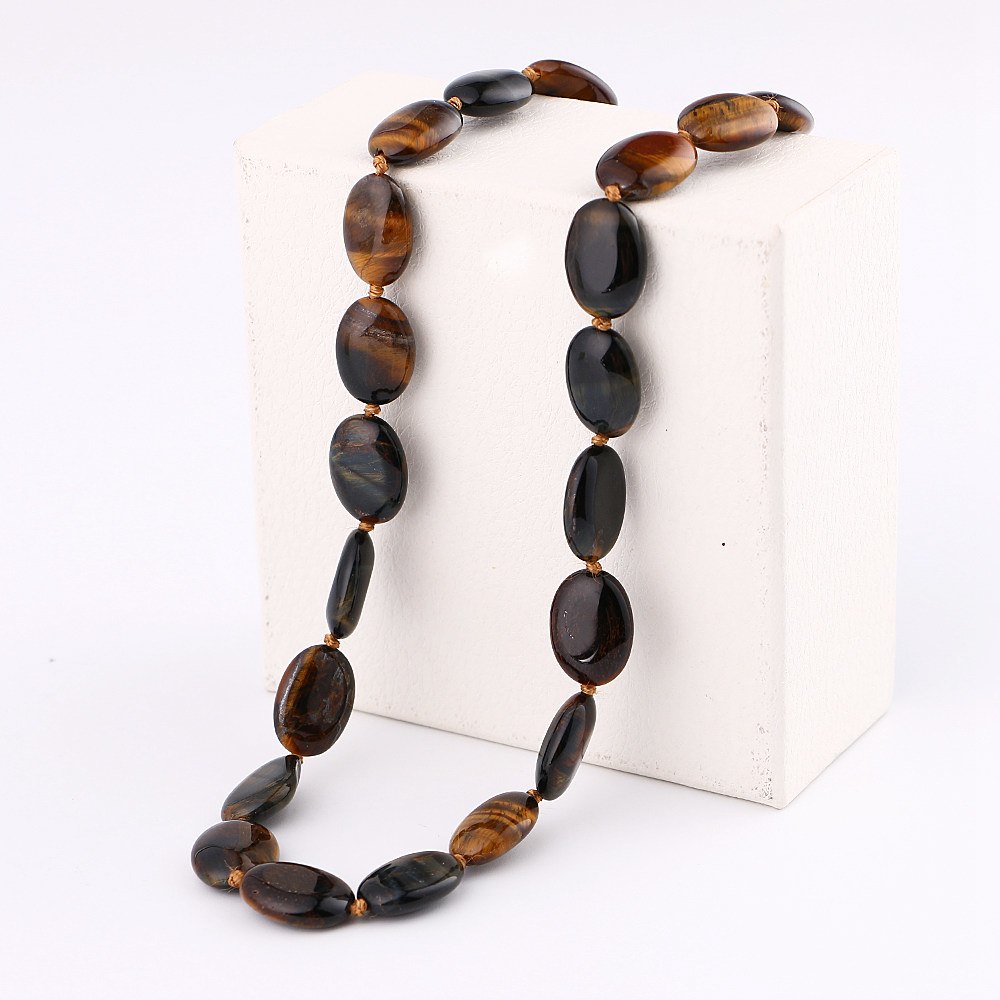 Natural Stone Necklace Vintage Women Crystal Power Natural Stone Chain Charm Gemstone Reiki Healing Men Statement Fine Jewelry