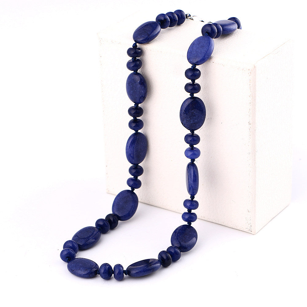 Natural Stone Necklace Vintage Women Crystal Power Natural Stone Chain Charm Gemstone Reiki Healing Men Statement Fine Jewelry