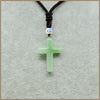 Natural Stone Pendant Crystal Cross Long Necklace For Women Men Necklace Women Christian Fine Jewelry Masculina Collar Chocker